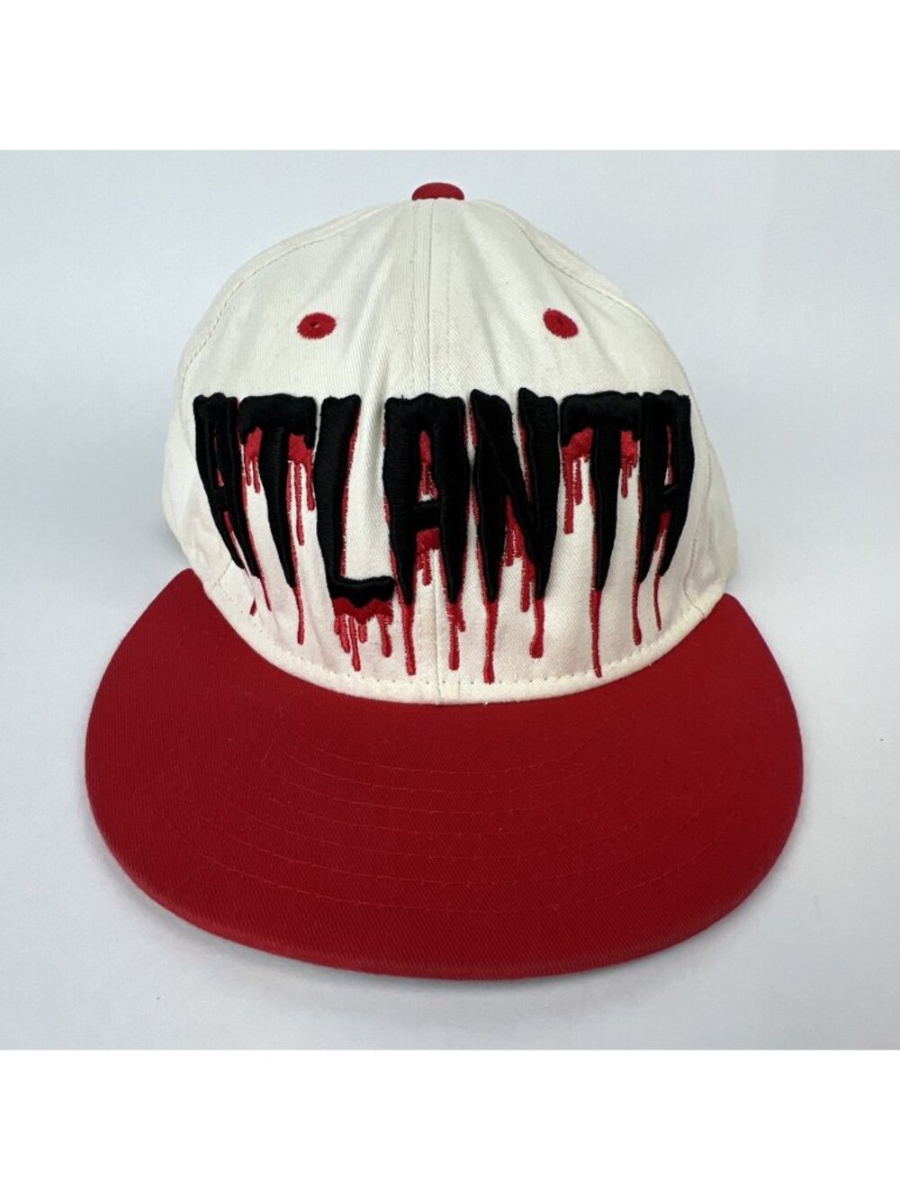 KBETHOS Atlanta Drip Cap Hat Red White Black Snapback Sticker